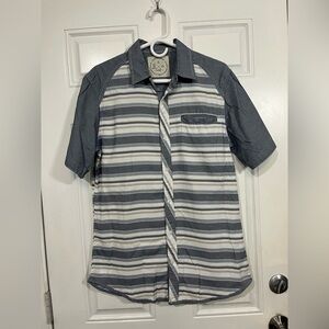 2/$30 Native Code Short-Sleeve Striped Shirt Men’s M